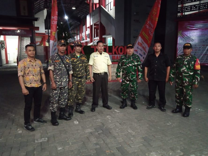 Patroli Humanis Babinsa dan Banser Kedungkandang, Jaga Kondusifitas Wilayah