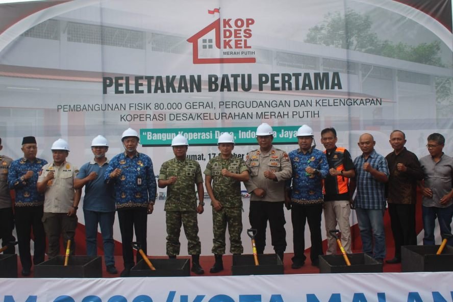 Dandim 0833 Hadiri Peletakan Batu Pertama Dukung KDKMP di Kota Malang