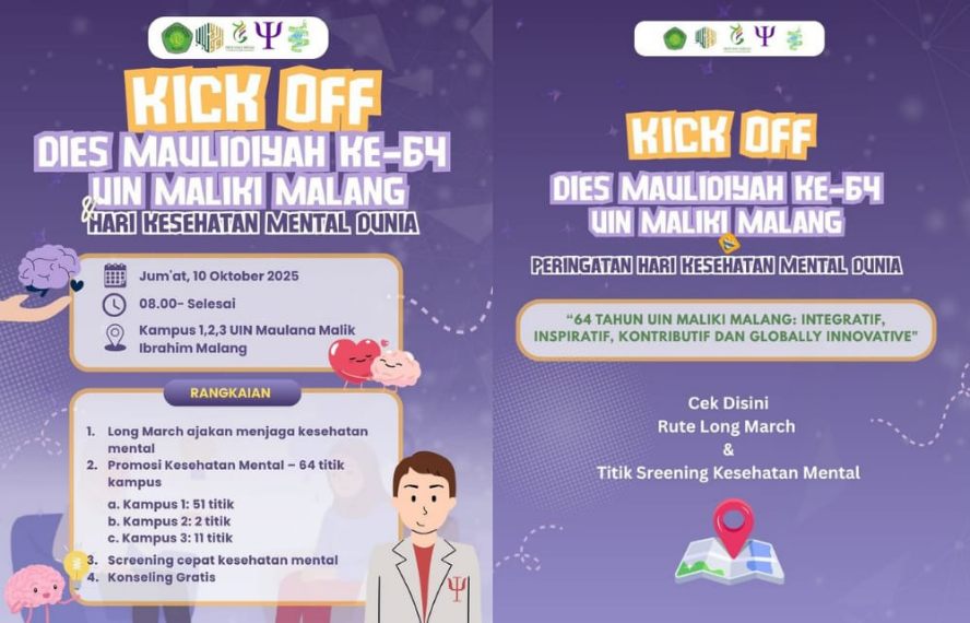 Peringati Hari Kesehatan Mental Dunia, UIN Malang Buka Konseling dan Screening Gratis