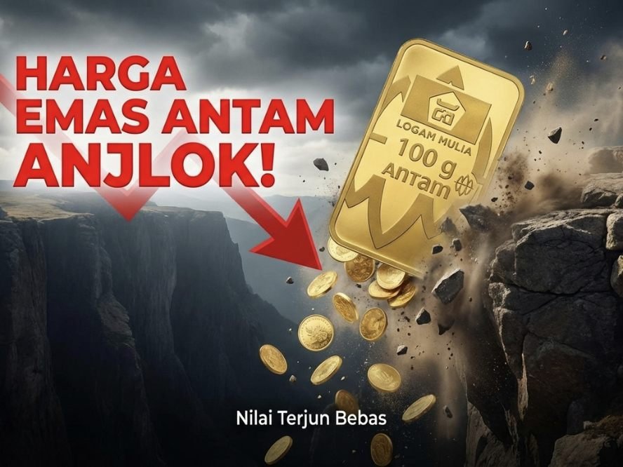 Harga Emas Antam Terjun Bebas ke Rp2,8 Juta per Gram
