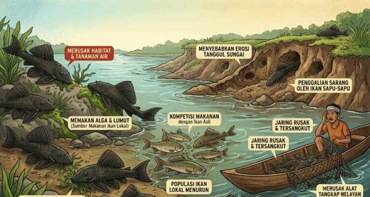 Pakar UMM Ungkap Bahaya Ikan Sapu-Sapu bagi Kelestarian Ikan Endemik