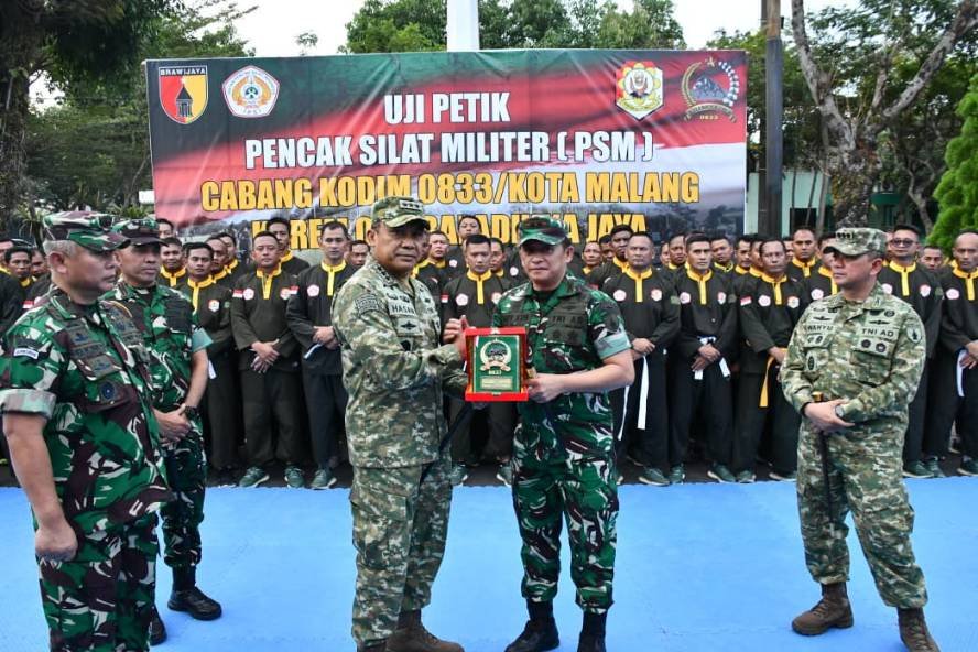 Uji Petik Pencak Silat Militer, Dankodiklat TNI AD Kunjungi Kodim 0833/Kota Malang