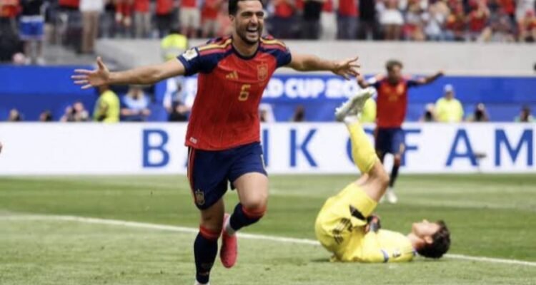 Gol Dramatis Mikel Merino Bawa Spanyol Singkirkan Belgia 2-1 Piala Dunia 2026