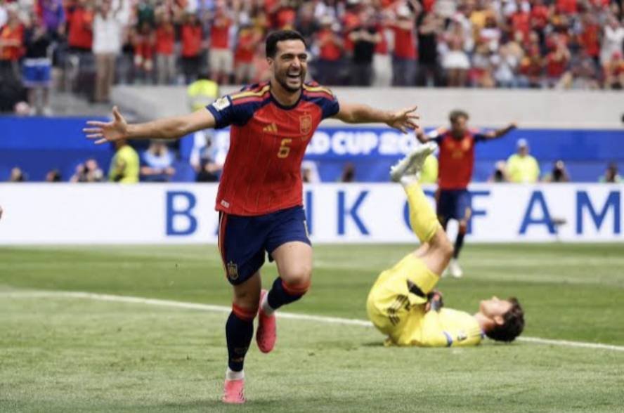 Gol Dramatis Mikel Merino Bawa Spanyol Singkirkan Belgia 2-1 Piala Dunia 2026
