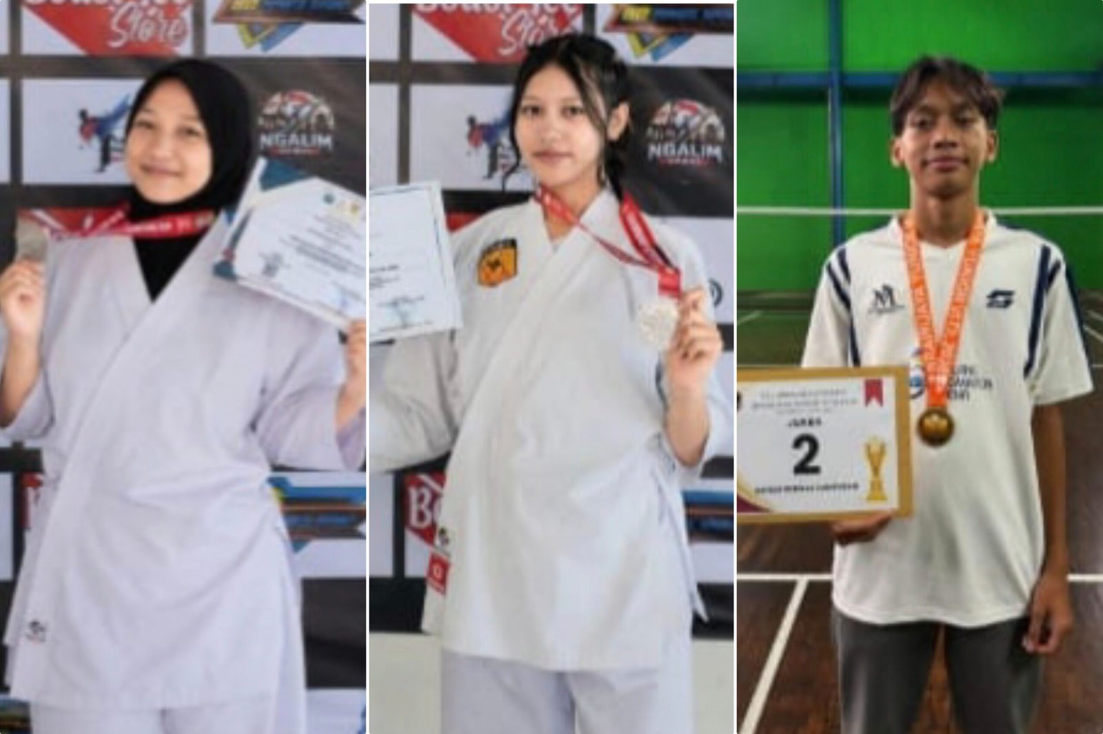 Tiga Siswa SMAN 6 Malang Borong Prestasi di Kejuaraan Karate dan Bulu Tangkis