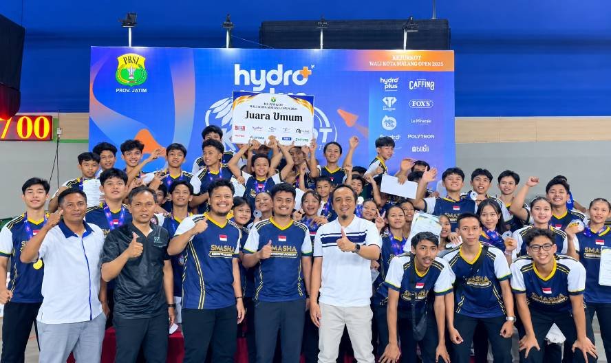 Smasha Badminton Academy Cetak Hattrick Juara Umum Kejurkot Malang Hydroplus 2026