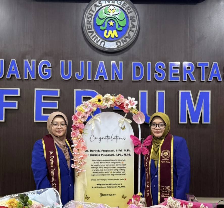 Kembar Durinda dan Durinta Kompak, Kembar Durinda dan Durinta Raih Gelar Doktor di UM