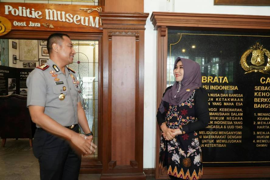 Ning Lia dan Wakapolres Surabaya Bertemu Wakapolres Surabaya, Ning Lia Puji Pendekatan Humanis Jogo Suroboyo