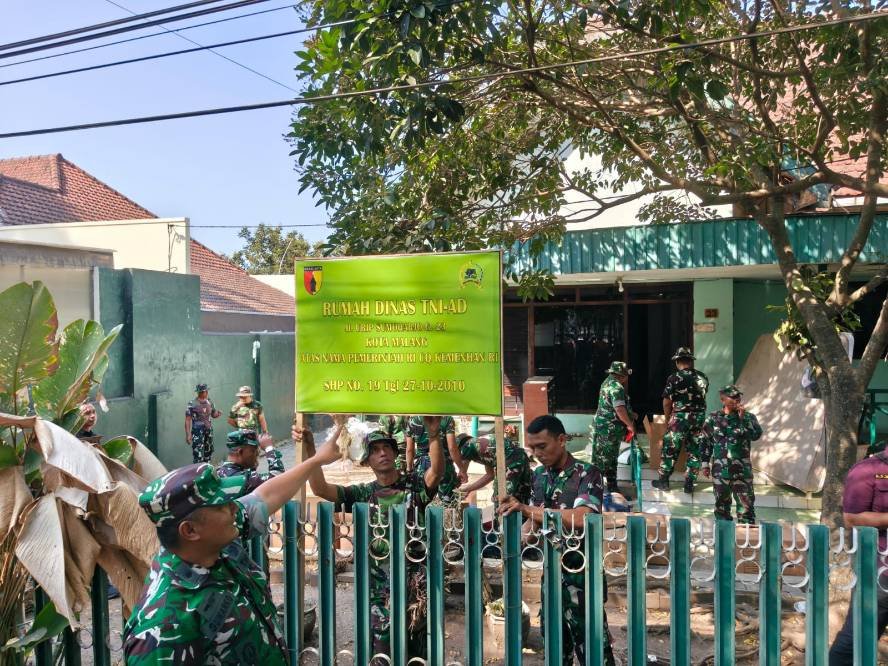 Kodim 0833/Kota Malang Tertibkan Rumah Dinas dengan Humanis dan Persuasif
