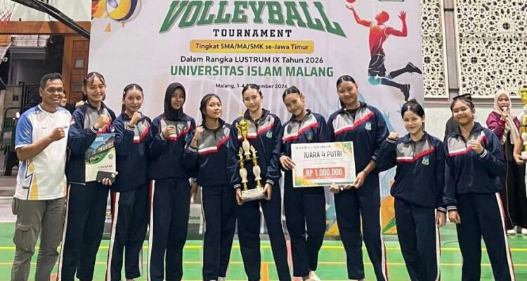 SMAN 1 Turen Tembus Empat Besar Volleyball Tournament UNISMA