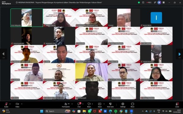 Webinar LKHAI Diikuti dari Berbagai Instansi, Webinar LKHAI Kupas Dinamika Perkembangan Hukum Bisnis